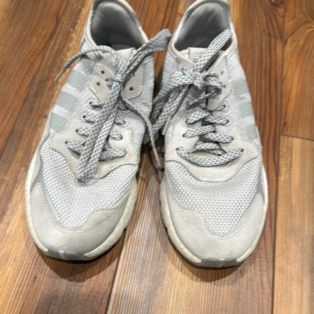Gray and White Sneakers
